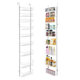 9-Tier Over the Door Pantry Organizer Hanging Storage Rack Adjustable Kitchen
